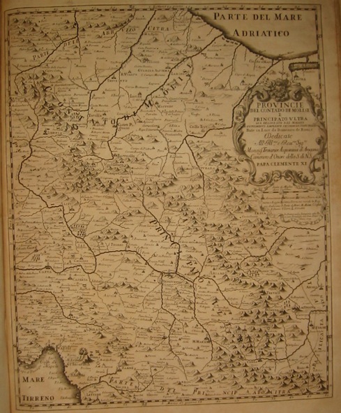 Cantelli Giacomo (1643-1695) Provincie del Contado di Molise e Principato ultra già  delineata dal Magini e nuovamente ampliate secondo lo stato presente 1714 Roma 